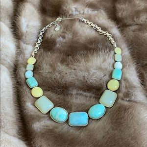Turquoise and Stone Statement Necklace